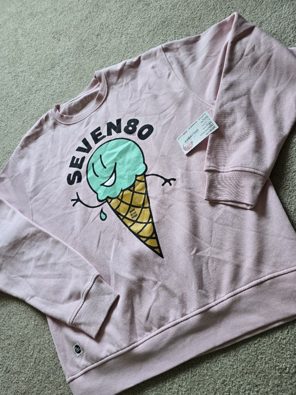 THE SEVEN EIGHTY " SCOOPS CREWNECK " Sweatshirt Womens Size Large
